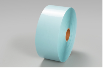 Clear Thermal (Adhesive Film)_PET base material transparent thermal with adhensive and blue liner(with microwave aptitude)_ロール