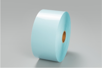 Clear Thermal (Adhesive Film)_OPP base material transparent thermal with adhensive and blue liner(with microwave aptitude)_ロール